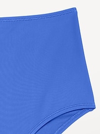 High-Waisted Ribbed Bikini Swim Bottoms