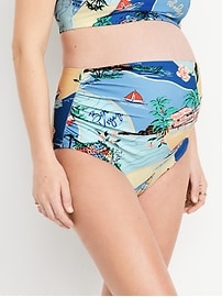 Image number 1 showing, Maternity High-Waisted Swim Bottoms