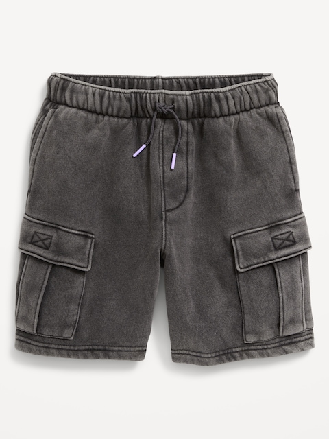 Cargo Fleece Shorts for Boys - Blackjack