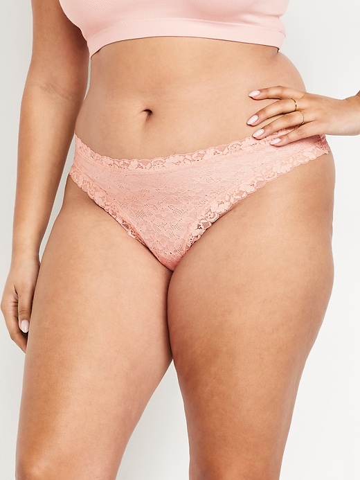 Image number 7 showing, Lace Thong Underwear