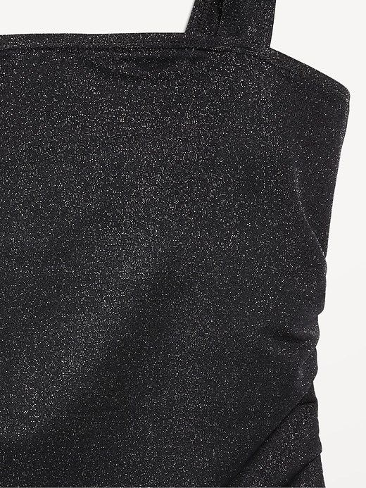 Image number 9 showing, Ruched Longline Shine Swim Top