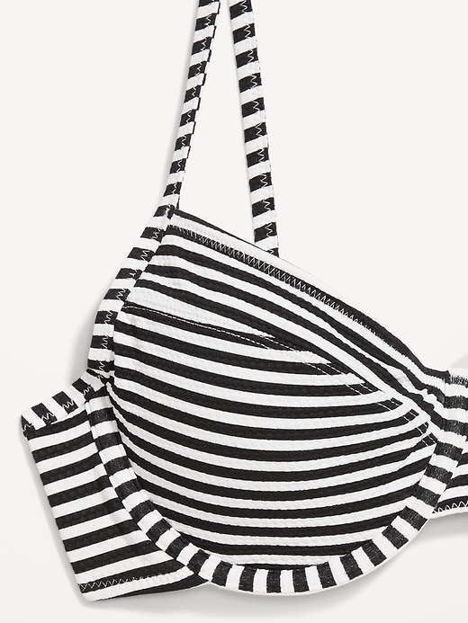 Image number 9 showing, Textured Underwire Balconette Swim Top