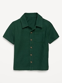 Image number 1 showing, Linen-Blend Pocket Shirt for Toddler Boys