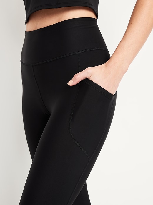 Image number 3 showing, High-Waisted PowerSoft Capri Pocket Leggings