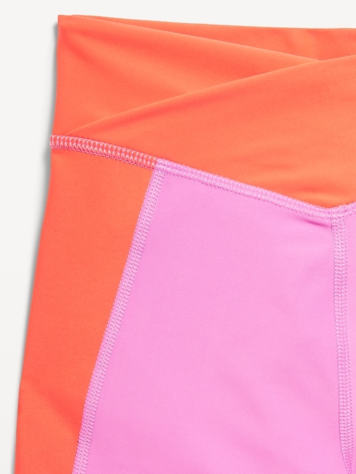 Image number 6 showing, High-Waisted PowerSoft 7/8-Length Performance Leggings for Girls