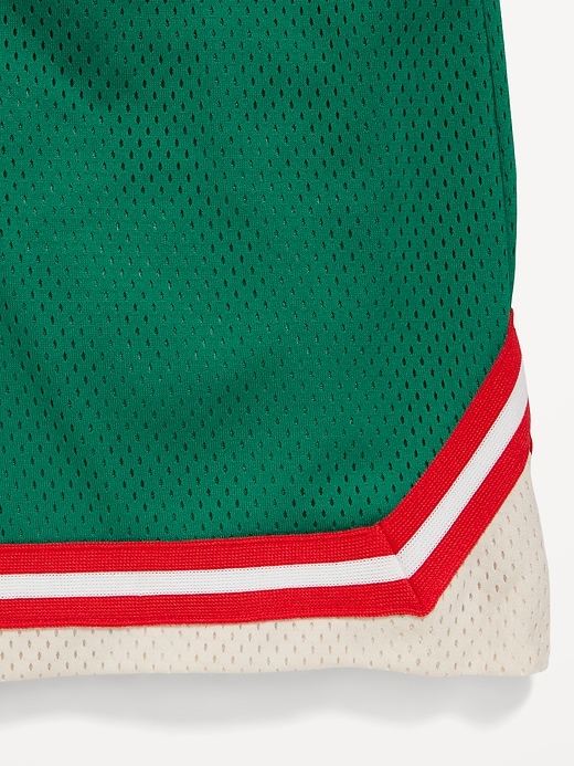 Image number 5 showing, Knee Length Mesh Basketball Shorts for Boys