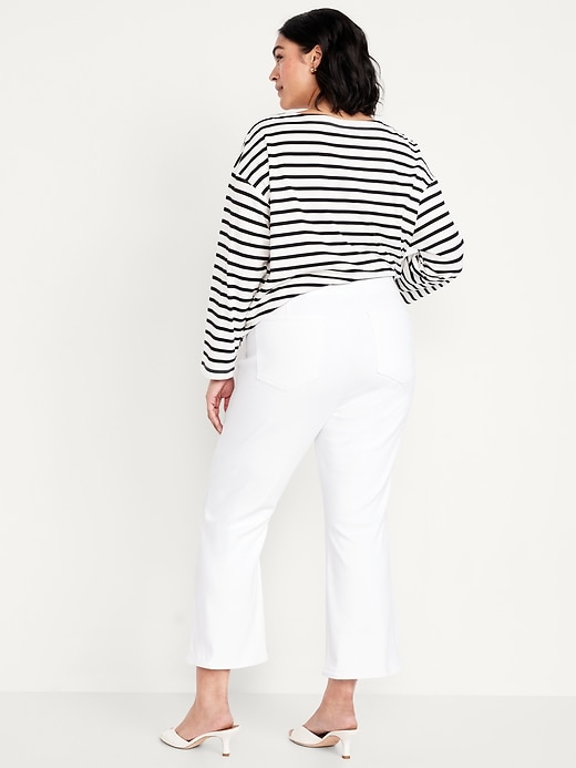 Image number 8 showing, High-Waisted Weekender Pull-On Crop Flare Jeans