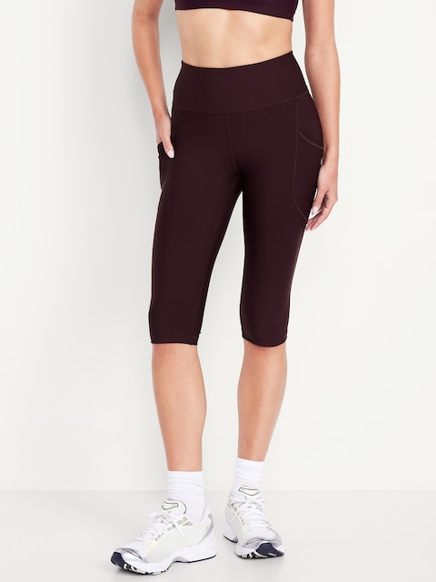 High-Waisted PowerSoft Capri Pocket Leggings