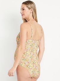 Image number 2 showing, Maternity Textured One-Piece Balconette Swimsuit