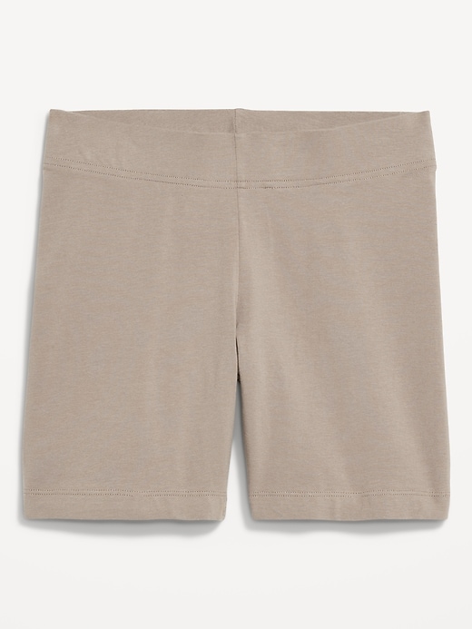 Image number 3 showing, High-Waisted Jersey Biker Shorts -- 6-inch inseam