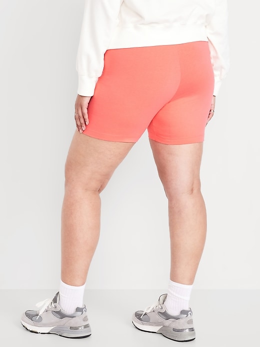 Image number 7 showing, High-Waisted Jersey Biker Shorts -- 6-inch inseam