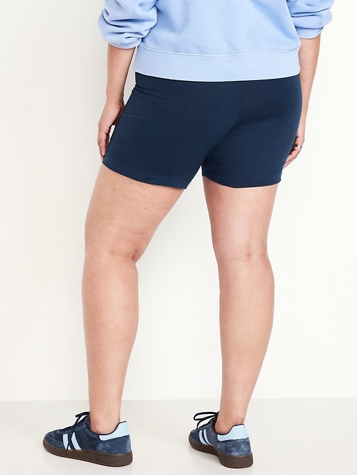 Image number 7 showing, High-Waisted Jersey Biker Shorts -- 6-inch inseam