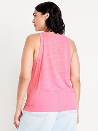 Linen-Blend Tank Top