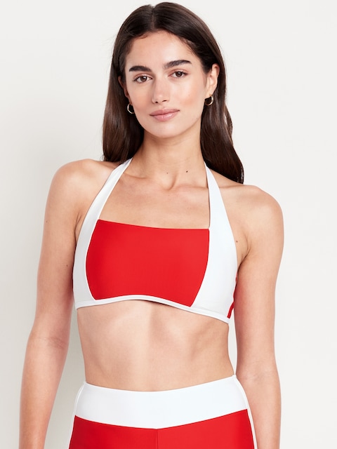 Matte Halter Swim Top - Scotty Red
