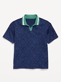 Image number 2 showing, Short-Sleeve Textured-Knit Collared Shirt for Boys