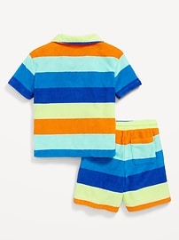 Image number 2 showing, Short-Sleeve Terry Shirt and Shorts Set for Toddler Boys