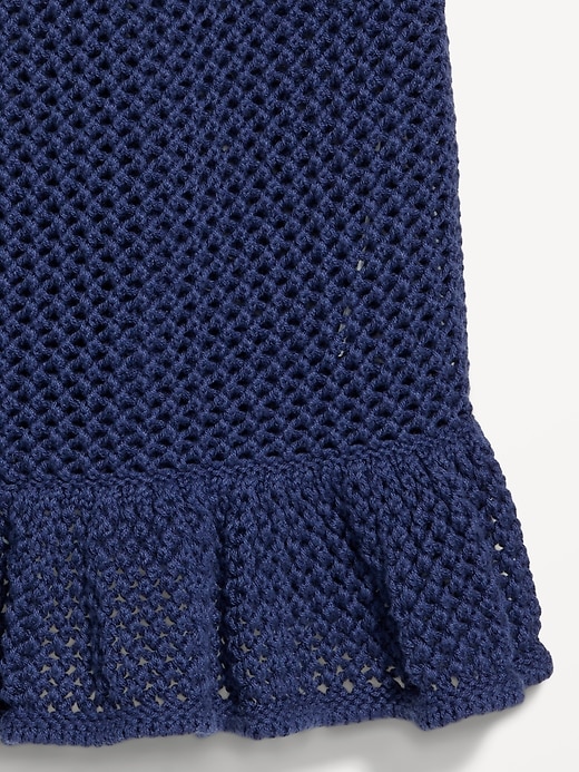 Image number 5 showing, Sleeveless Open-Stitch Peplum Sweater