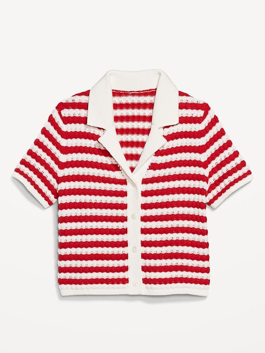 Image number 4 showing, Button-Down Crochet Sweater