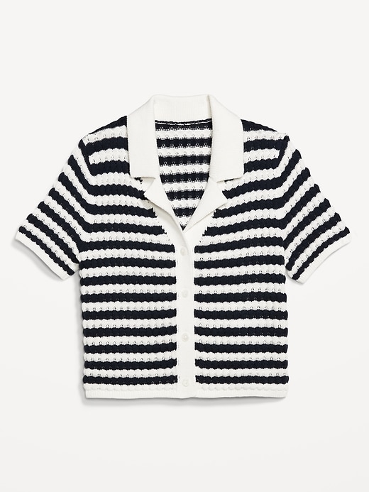 Image number 4 showing, Button-Down Crochet Sweater