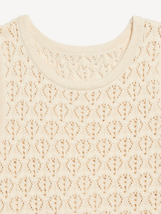 Image number 5 showing, Sleeveless Crochet Tunic Sweater