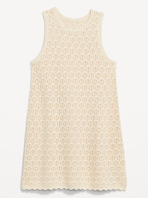 Image number 4 showing, Sleeveless Crochet Tunic Sweater