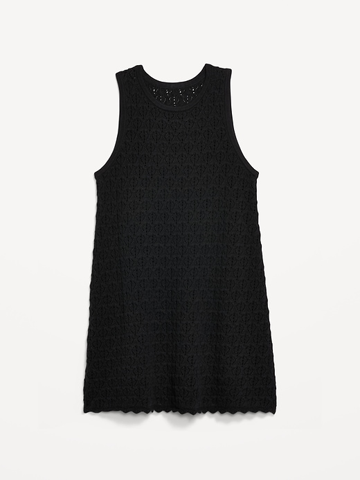 Image number 4 showing, Sleeveless Crochet Tunic Sweater