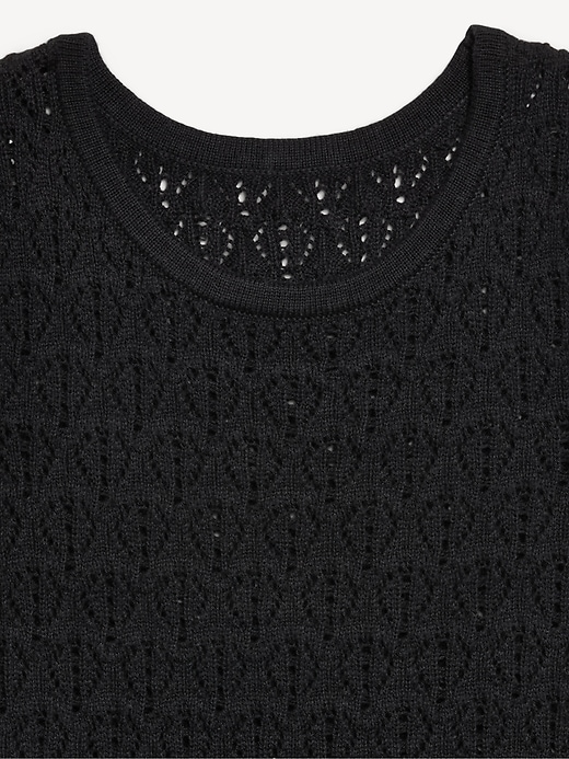 Image number 5 showing, Sleeveless Crochet Tunic Sweater