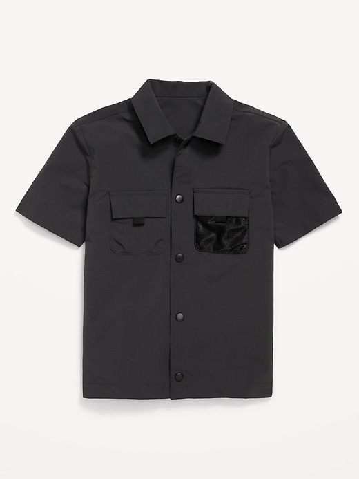 Image number 2 showing, Short-Sleeve Ripstop Pocket Shirt for Boys
