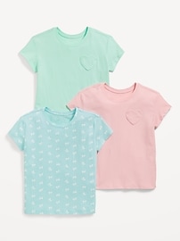 Image number 1 showing, Softest Short-Sleeve T-Shirt 3-Pack for Girls