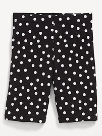 Image number 1 showing, Printed Long Ribbed Biker Shorts for Girls