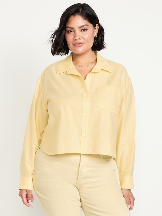 Image number 6 showing, Cropped Button-Down Oxford Shirt