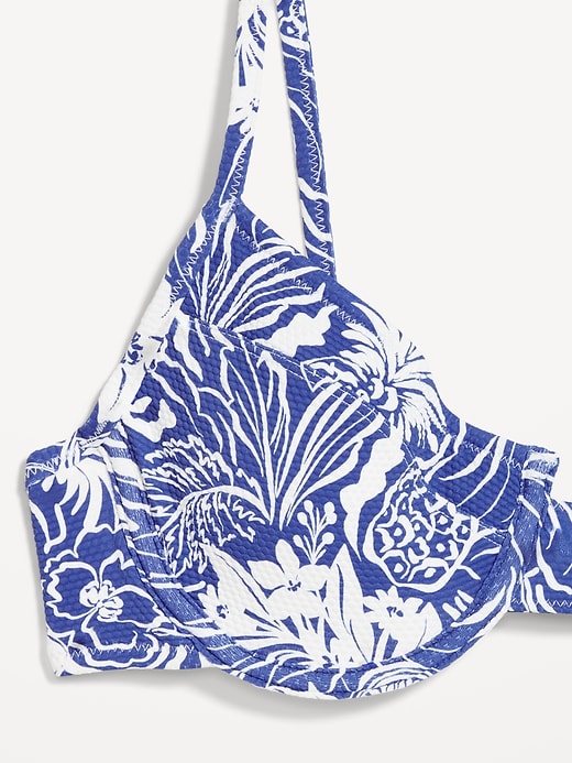 Image number 9 showing, Textured Underwire Balconette Swim Top