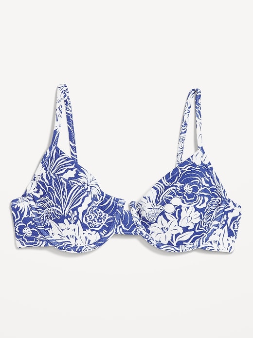 Image number 4 showing, Textured Underwire Balconette Swim Top