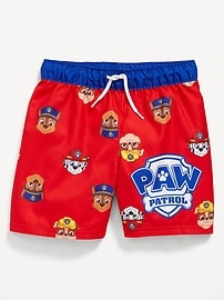 Image number 1 showing, Licensed Graphic Swim Trunks for Toddler Boys