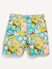 Image number 1 showing, SpongeBob SquarePants™ Graphic Swim Trunks for Boys