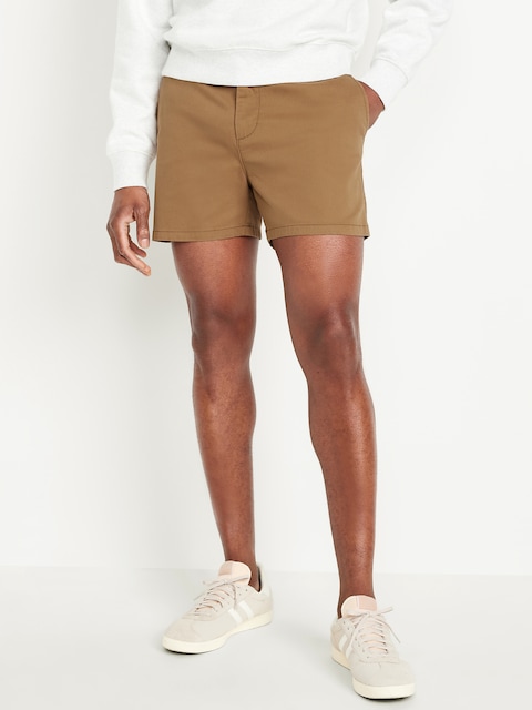 Slim Built-In Flex Rotation Chino Shorts -- 5-inch inseam - Doe A Deer