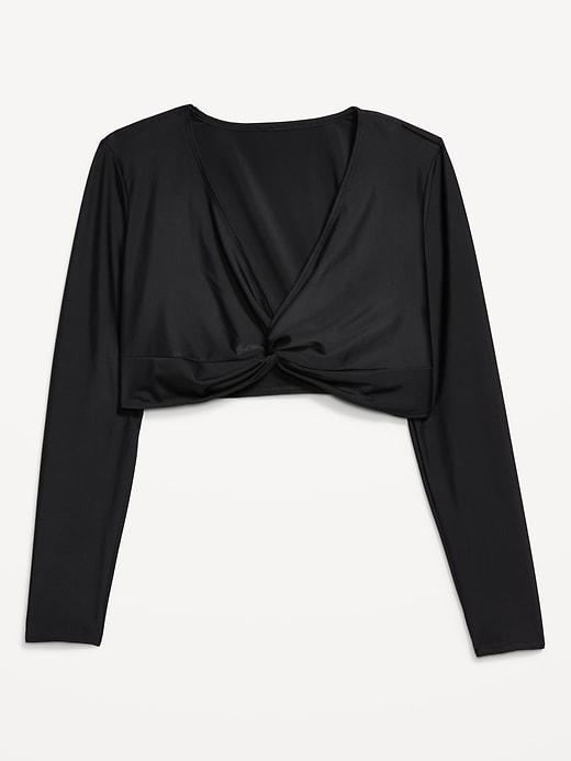 Image number 4 showing, Twist-Front Matte Rashguard Swim Top