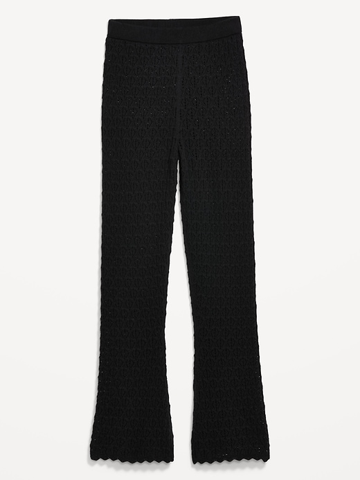 Image number 4 showing, High-Waisted Crochet Flare Pants