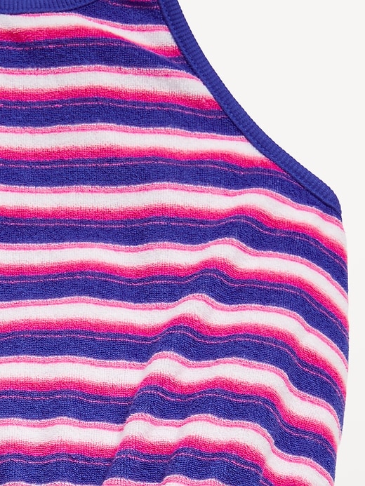 Image number 4 showing, Waist-Defined Terry Romper for Girls