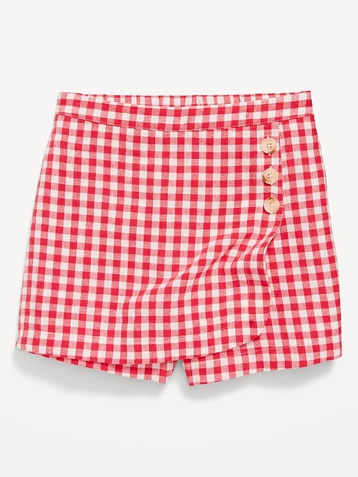 Image number 5 showing, Wrap-Front Linen-Blend Skort for Girls