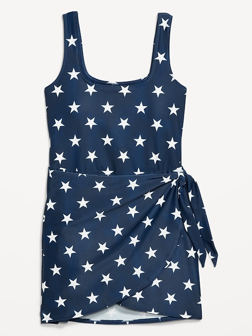 Image number 4 showing, Matte Side-Tie Swim Dress