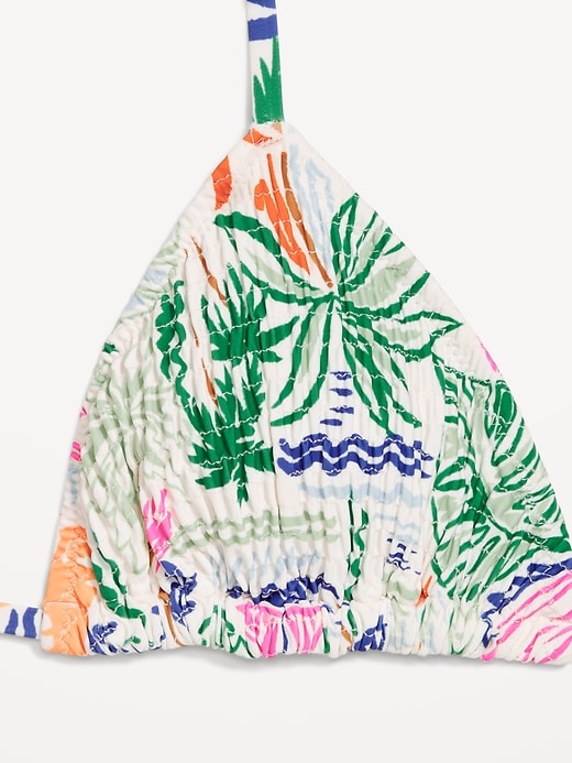 Image number 9 showing, Textured Triangle String Bikini Swim Top