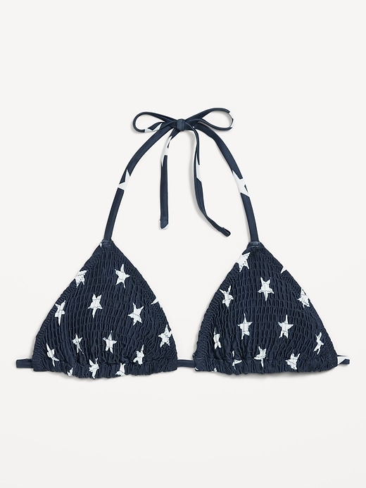 Image number 4 showing, Textured Triangle String Bikini Swim Top