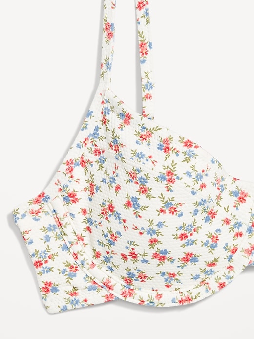 Image number 9 showing, Textured Underwire Balconette Swim Top