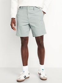 Image number 1 showing, Slim Built-In Flex Rotation Chino Shorts -- 8-inch inseam