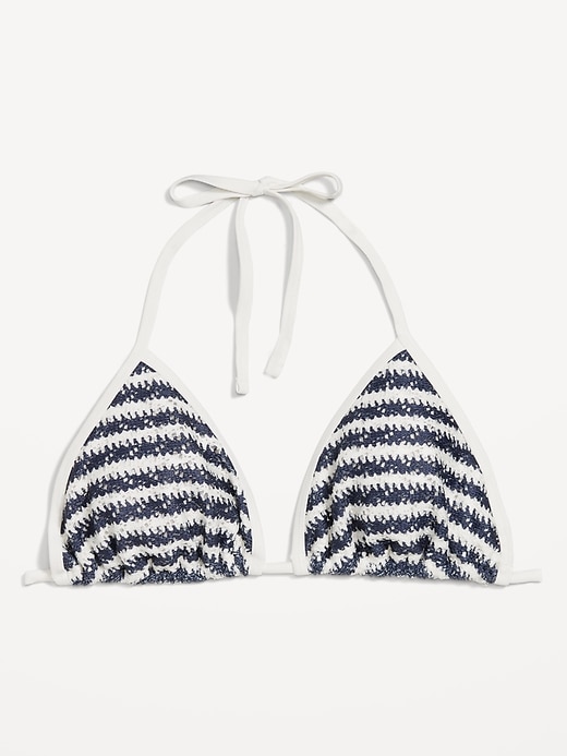 Image number 4 showing, Crochet Triangle Bikini Swim Top