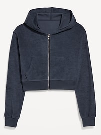 Image number 4 showing, Cropped Terry Zip Hoodie