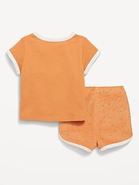 Image number 2 showing, Terry Ringer Graphic T-Shirt and Shorts Set for Baby