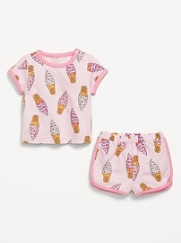 Image number 3 showing, Printed French-Terry Ringer T-Shirt and Shorts Set for Baby