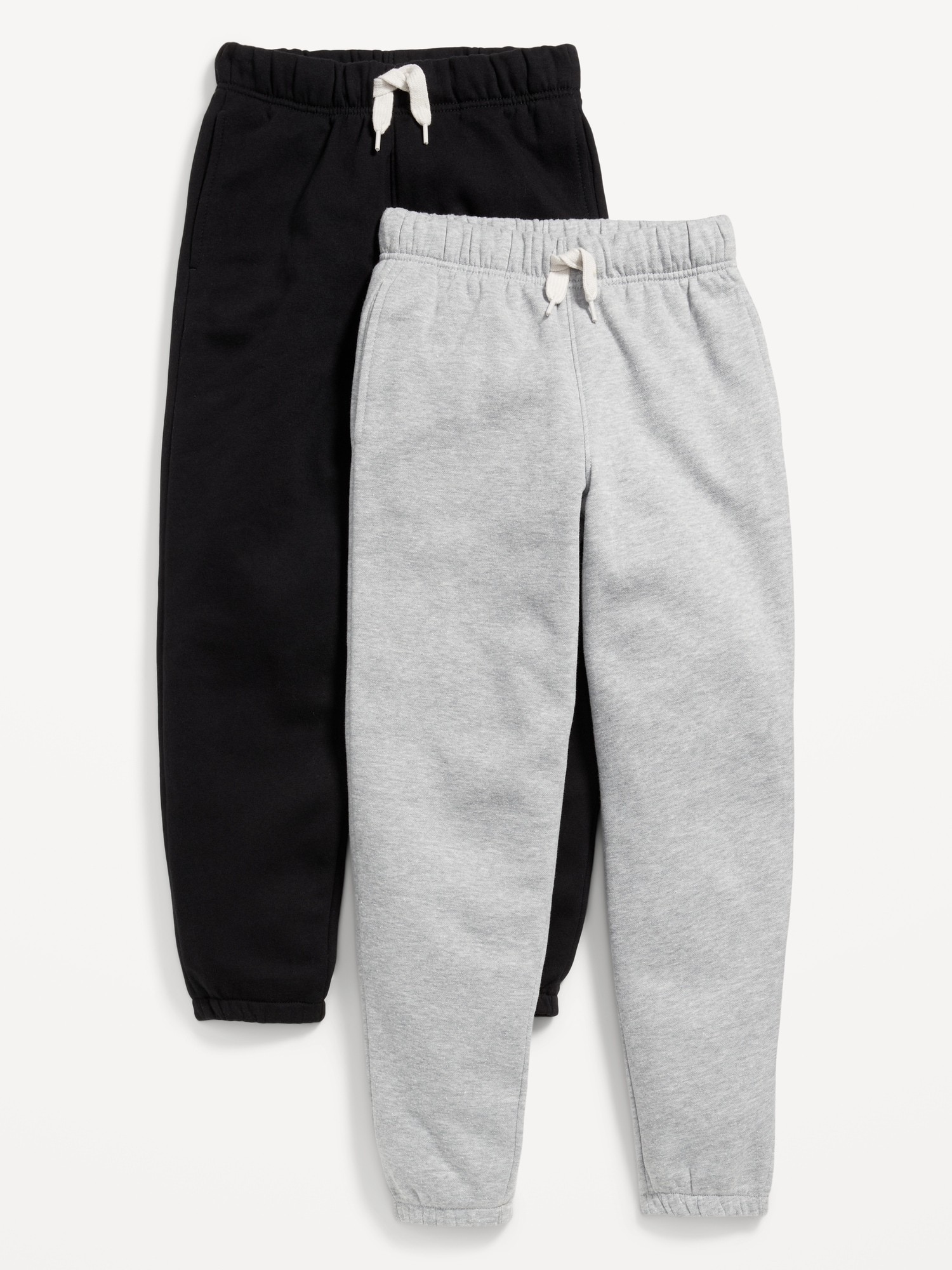 Брюки Old Navy Baggy Jogger Sweatpants 2-Pack для мальчиков, цвет: Чёрный / Серый